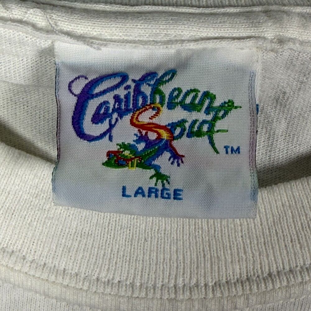 Vintage Caribbean Soul T Shirt Jimmy Buffet Size L Sailing Map Sailboat - Picture 5 of 6